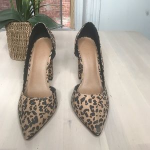 Leopard Print Block Pumps